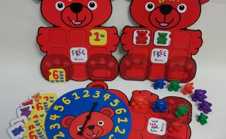 7650 & 9119 - Bingo Bears Game - Number + Colour / Size Bingo